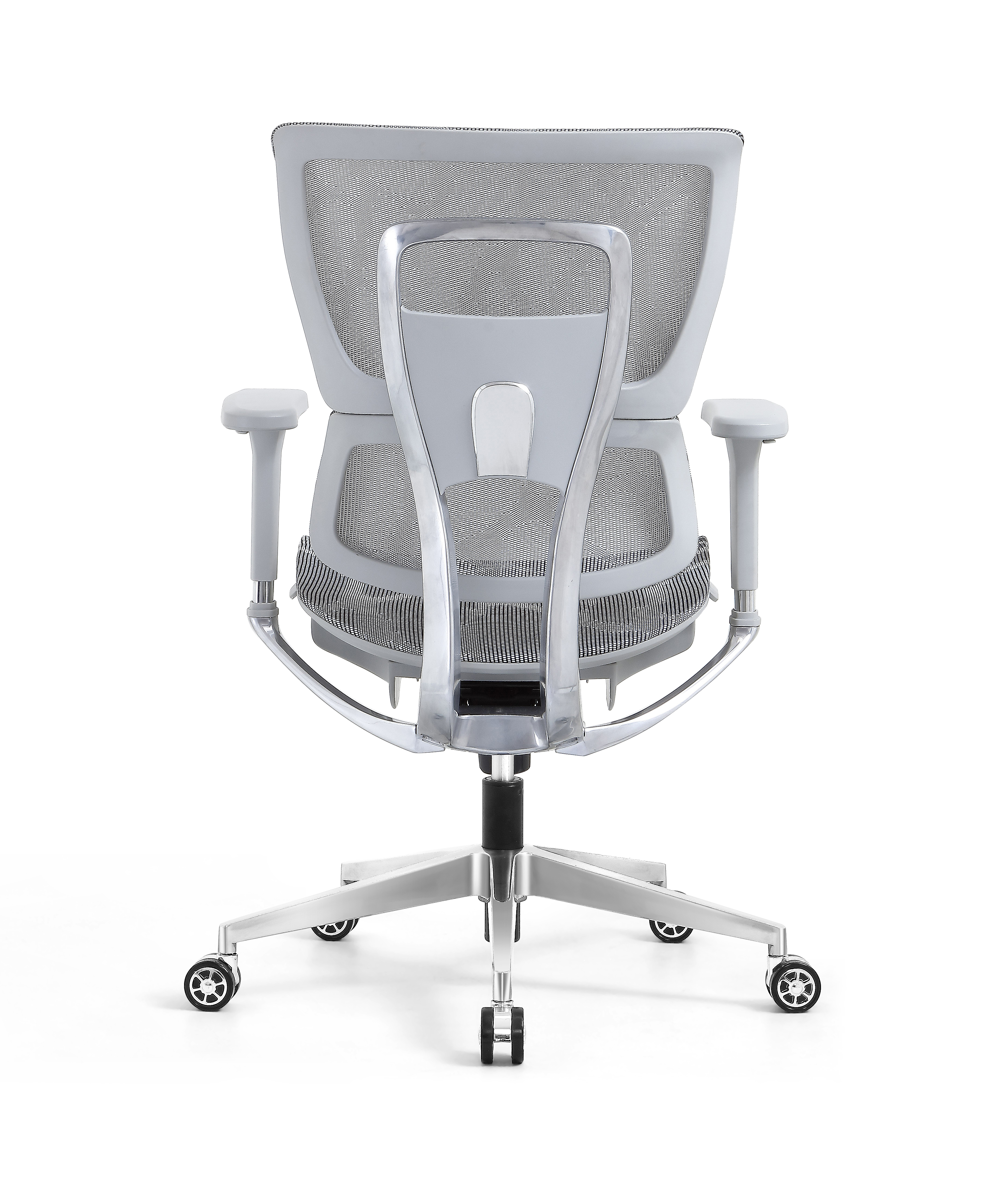 Ergonomic Swiveling Mid-back Grey Chair LW180TC-2
