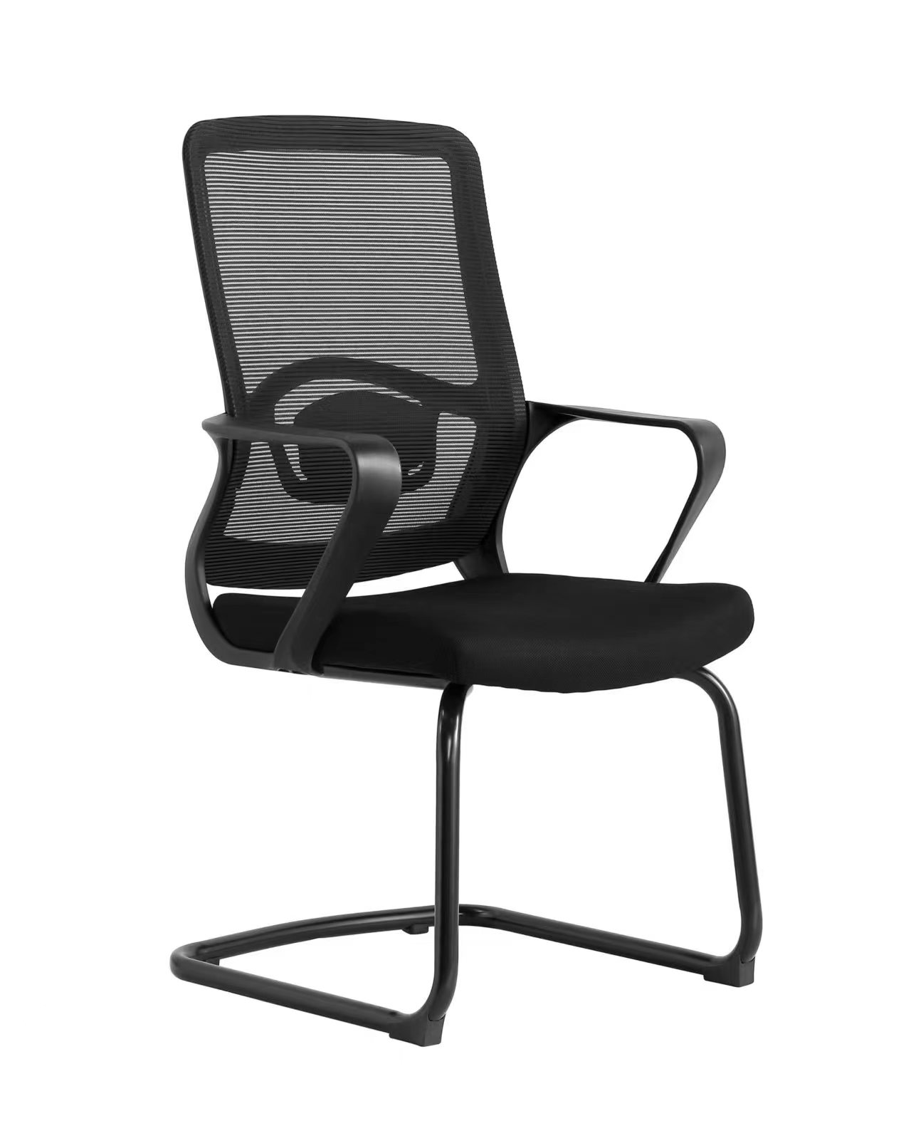 RUNZHI 2025 New Style 555D Black Color Mid-back Swiveling Mesh Office Chair
