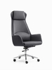 RUNZHI 2362A Mermaid Grey Leather Chair & PU 