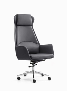 RUNZHI 2362A Mermaid Grey Leather Chair & PU 