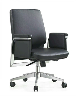 RUNZHI 2299C Leather Chair & PU Black
