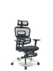Ergonomic Swiveling High-back Black Chair M181A-1 with Footrest for Office Meeting Room