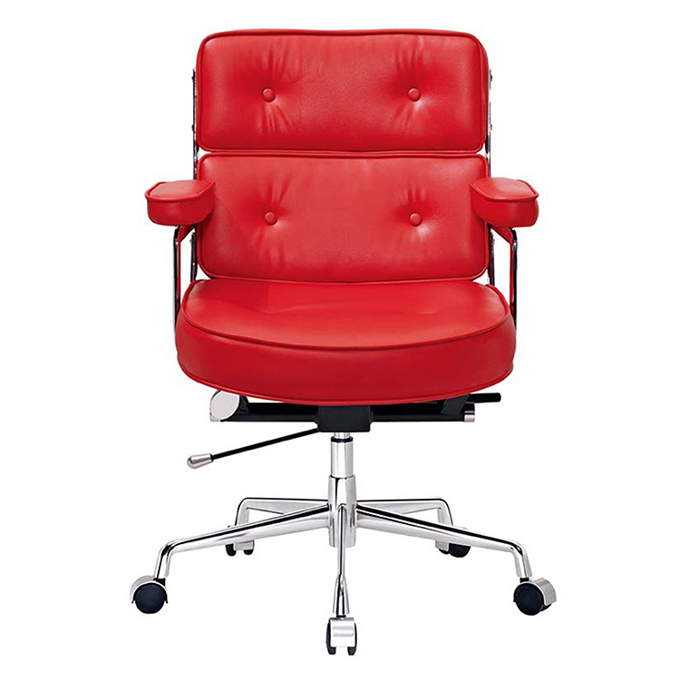 RUNZHI 585C Red Leather Chair & PU 
