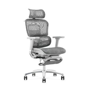 Ergonomic Swiveling High-back Grey Chair LW181TA-2 Footrest for Office Meeting Room
