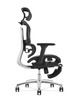 Ergonomic Swiveling High-back Black Chair M181A-1 Footrest AL Base for Office Meeting Room