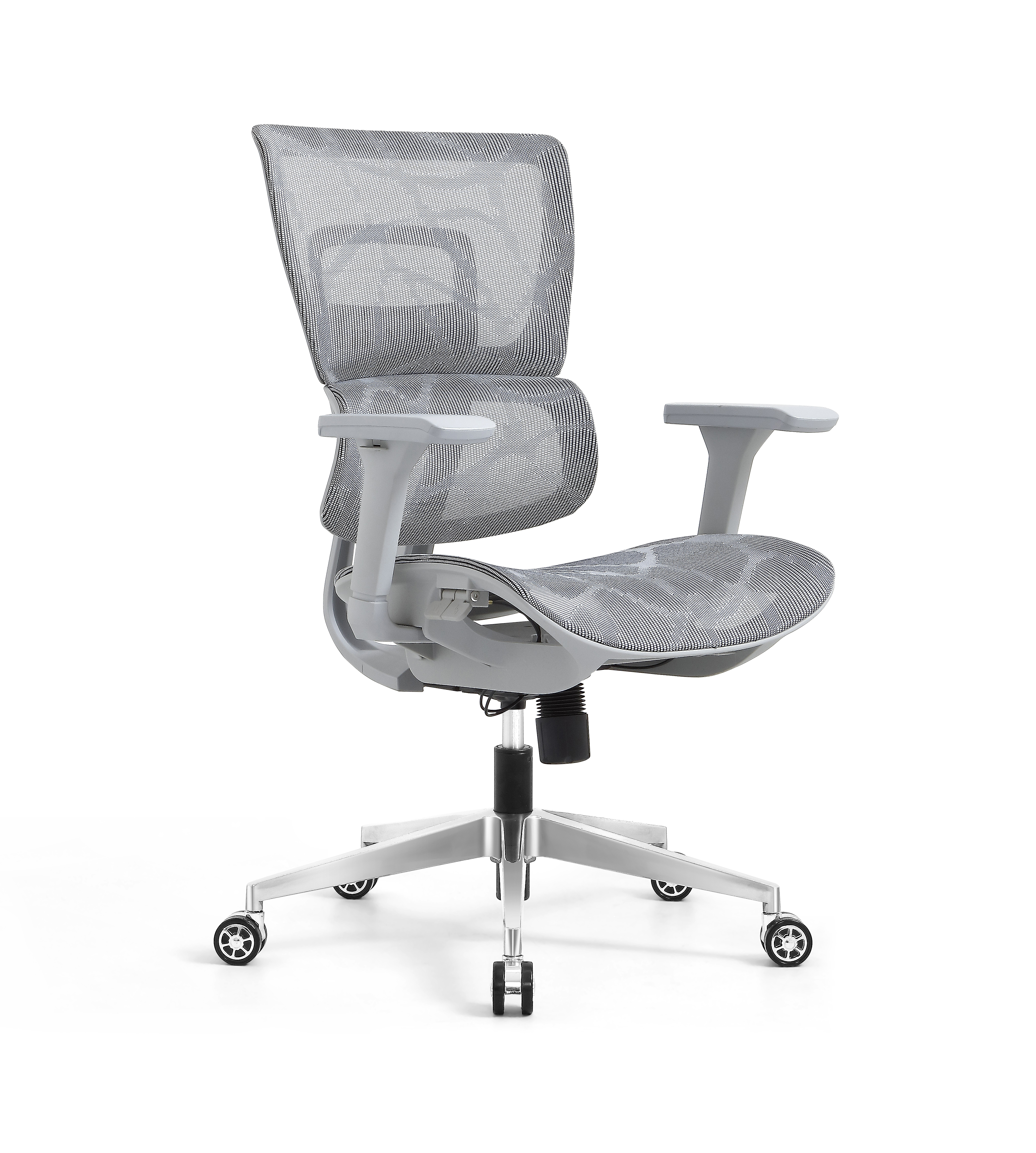 Ergonomic Swiveling Mid-back Grey Chair W180TC-2