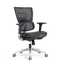Ergonomic Swiveling Mid-back Black Chair LW180TC-1