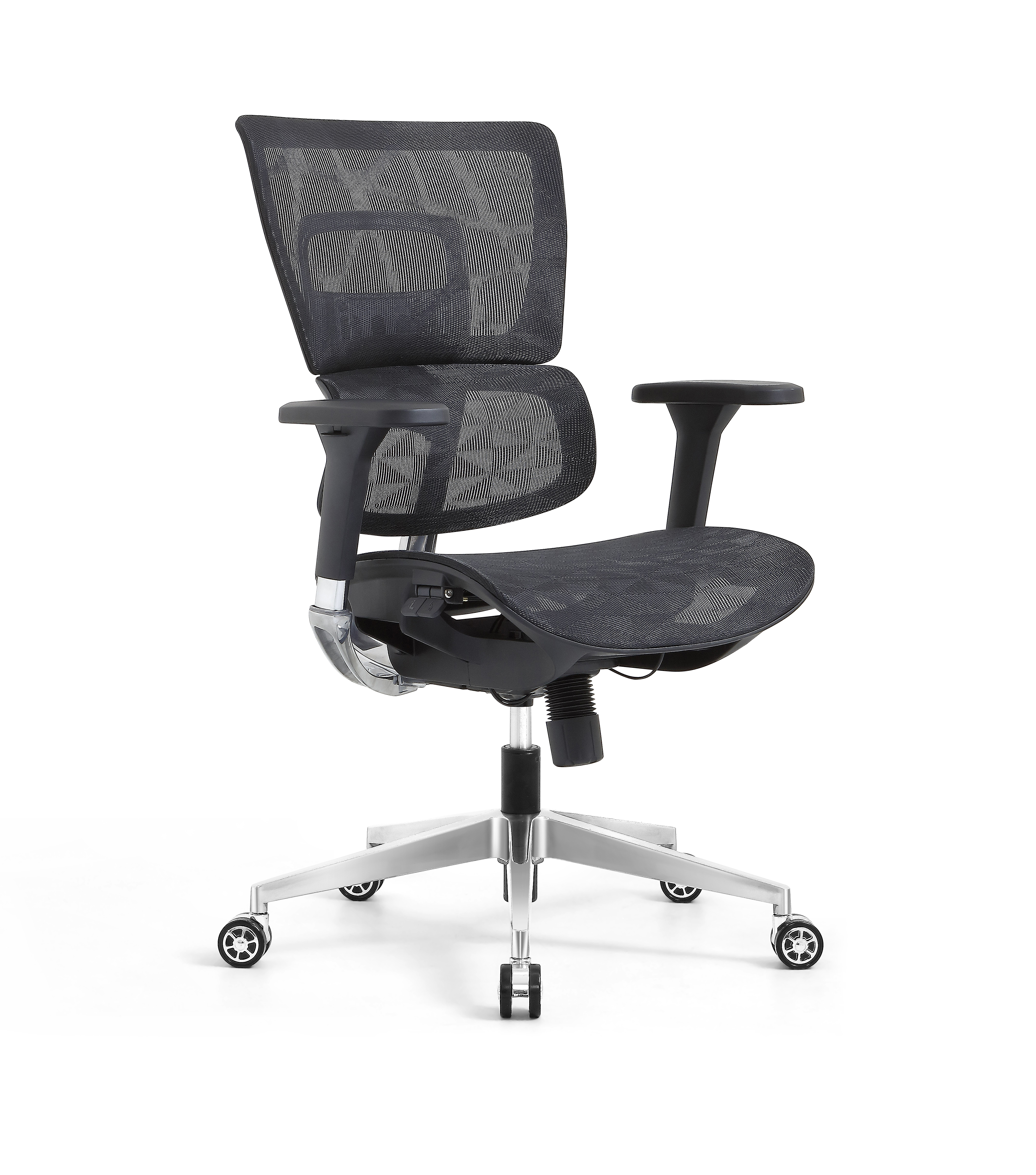 Ergonomic Swiveling Mid-back Black Chair LW180TC-1