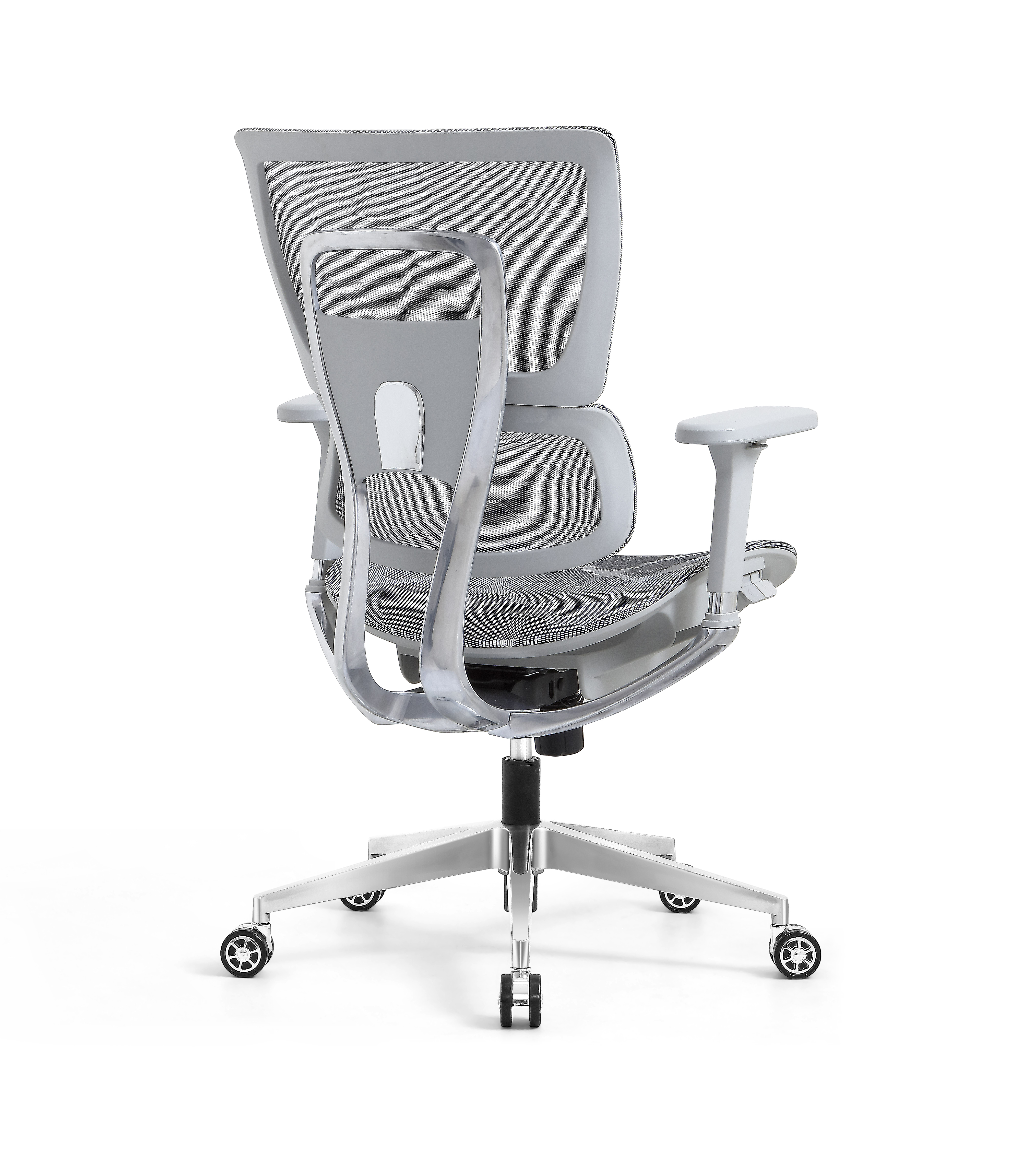 Ergonomic Swiveling Mid-back Grey Chair LW180TC-2