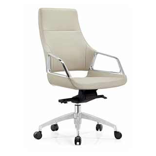 RUNZHI 2296C White Leather Chair & PU 