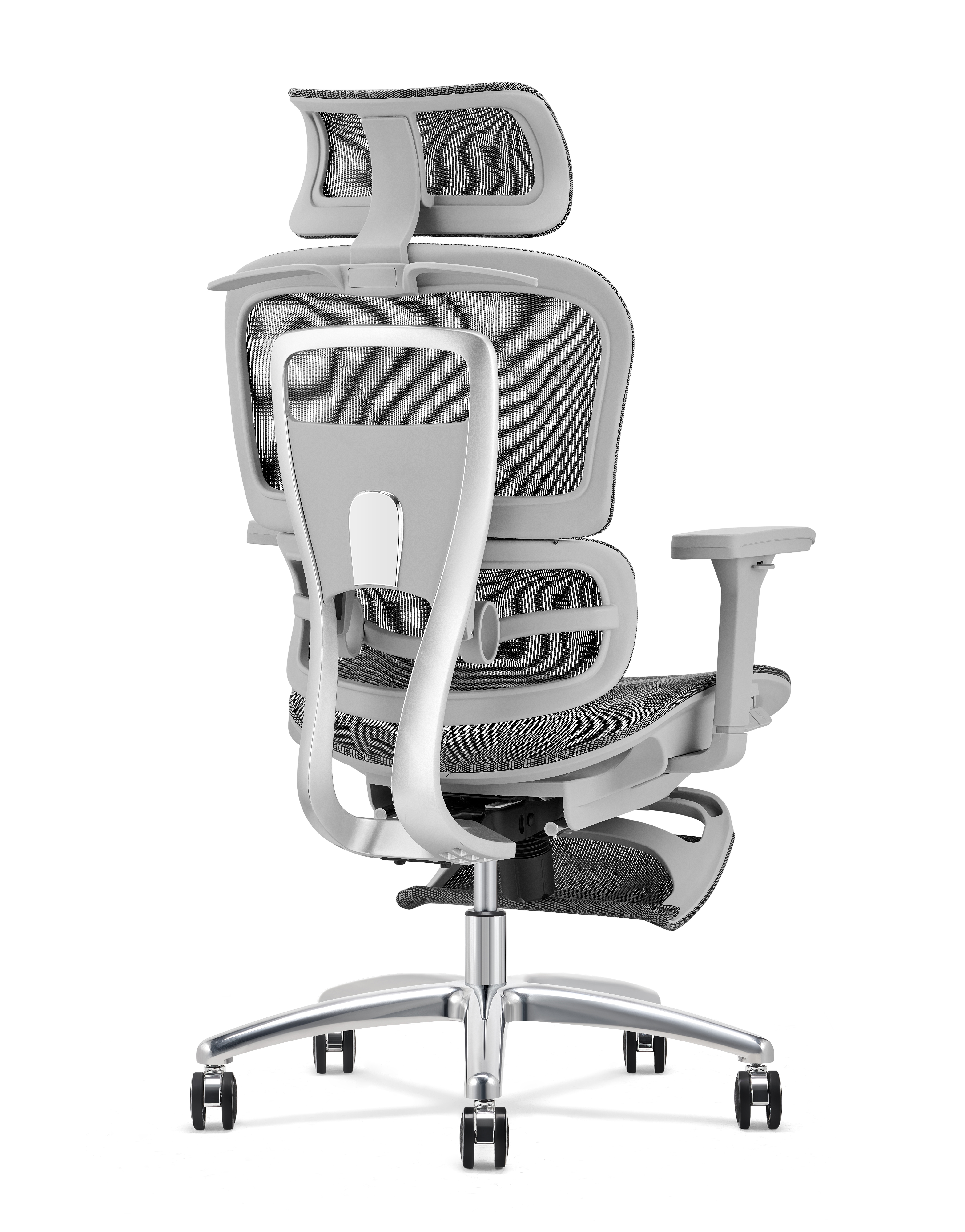 Ergonomic Swiveling High-back Black Chair M181A-2 Footrest AL Base for Office Meeting Room
