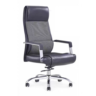 RUNZHI 2279A Black Leather Chair & PU 