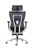 Ergonomic Swiveling High-back Black Chair LW180TA-1 with Footrest