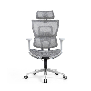 Ergonomic Swiveling High-back Grey Chair LW180TA-2