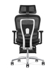 Ergonomic Swiveling High-back Black Chair M181A-1 Footrest AL Base for Office Meeting Room