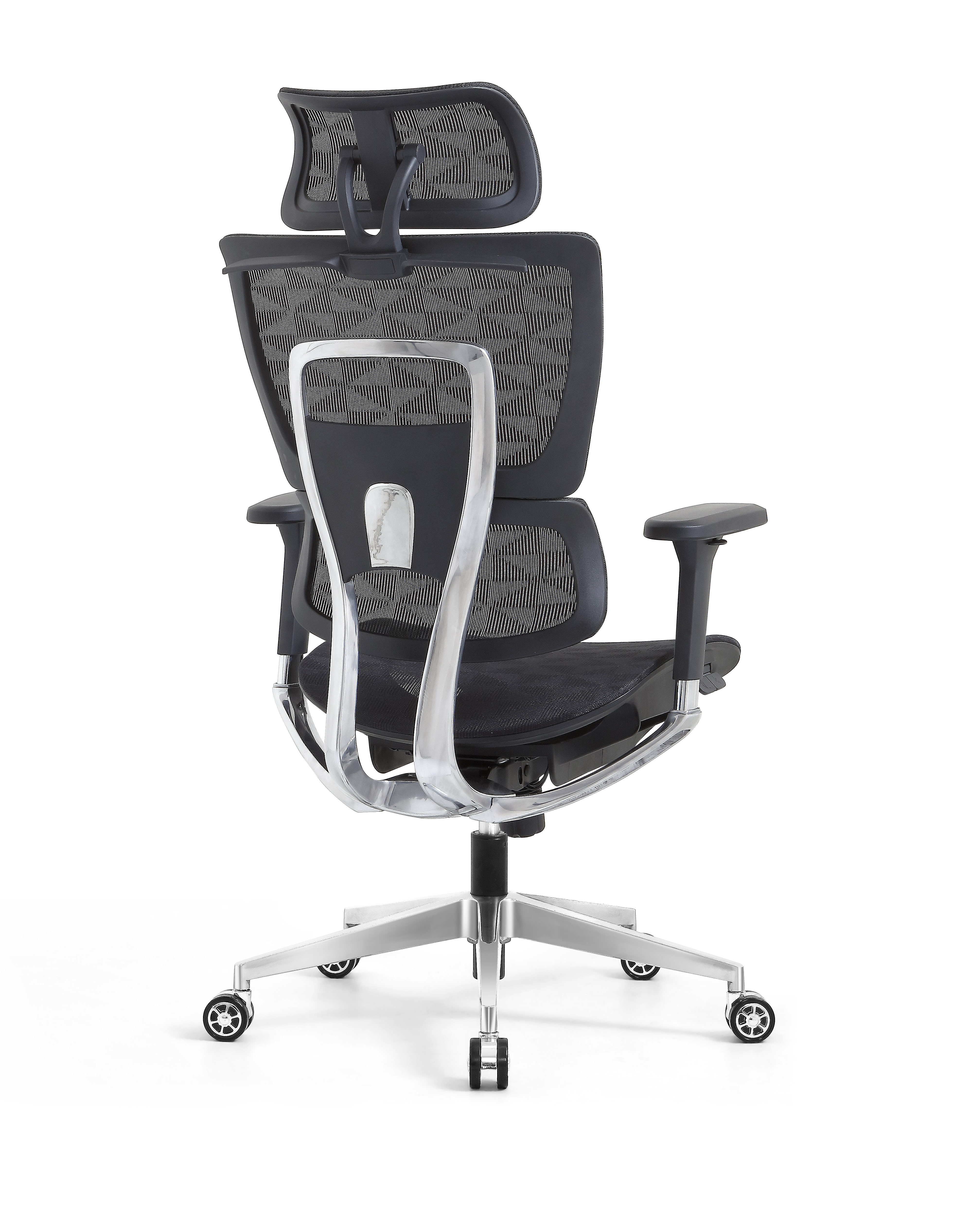 Ergonomic Swiveling High-back Black Chair LW180TA-1