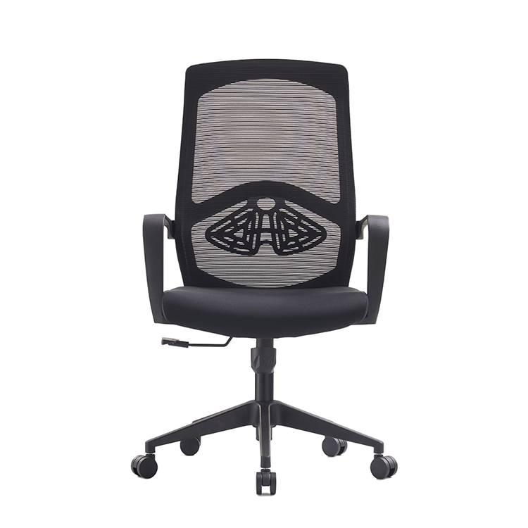 RUNZHI 775C Black Color Mid-back Swiveling Mesh Office Chair