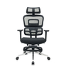 Ergonomic Swiveling High-back Grey Chair M181A-1 with Footrest for Office Meeting Room