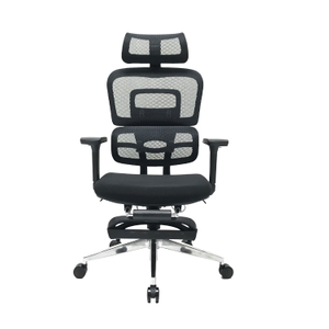 Ergonomic Swiveling High-back Grey Chair M181A-1 with Footrest for Office Meeting Room
