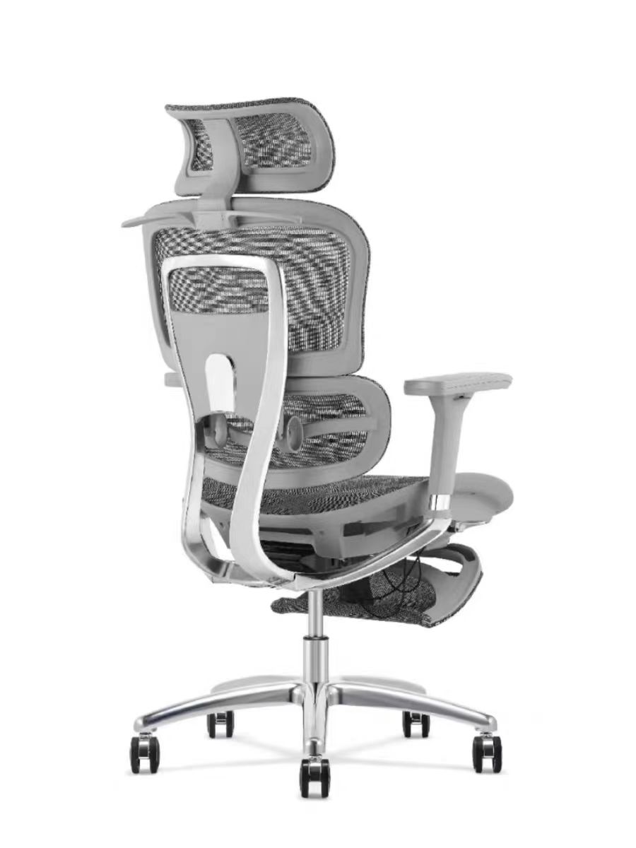Ergonomic Swiveling High-back Grey Chair LW181TA-2 Footrest for Office Meeting Room