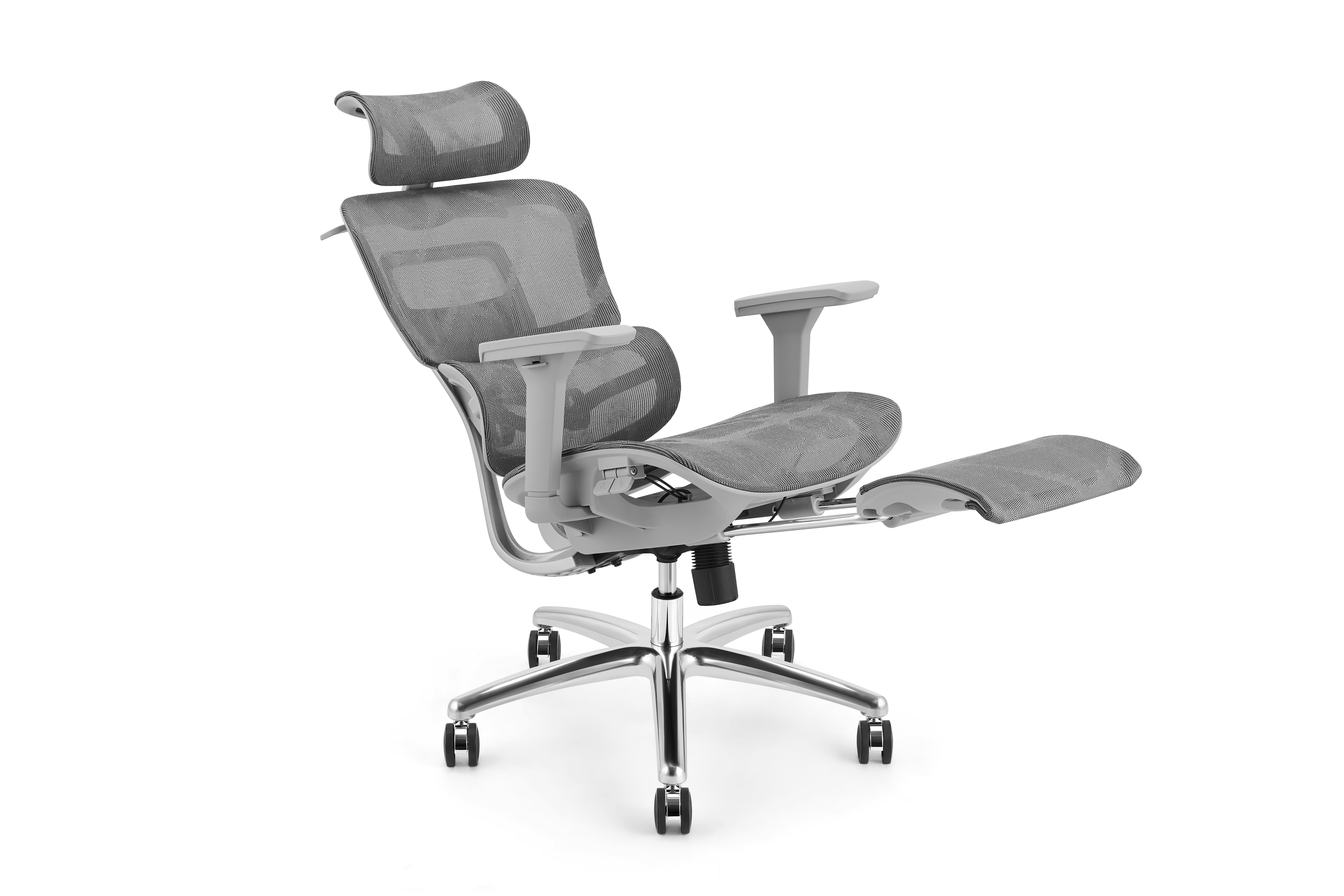 Ergonomic Swiveling High-back Black Chair M181A-2 Footrest AL Base for Office Meeting Room