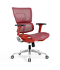 Ergonomic Swiveling Mid-back Red Chair LW180TC-3