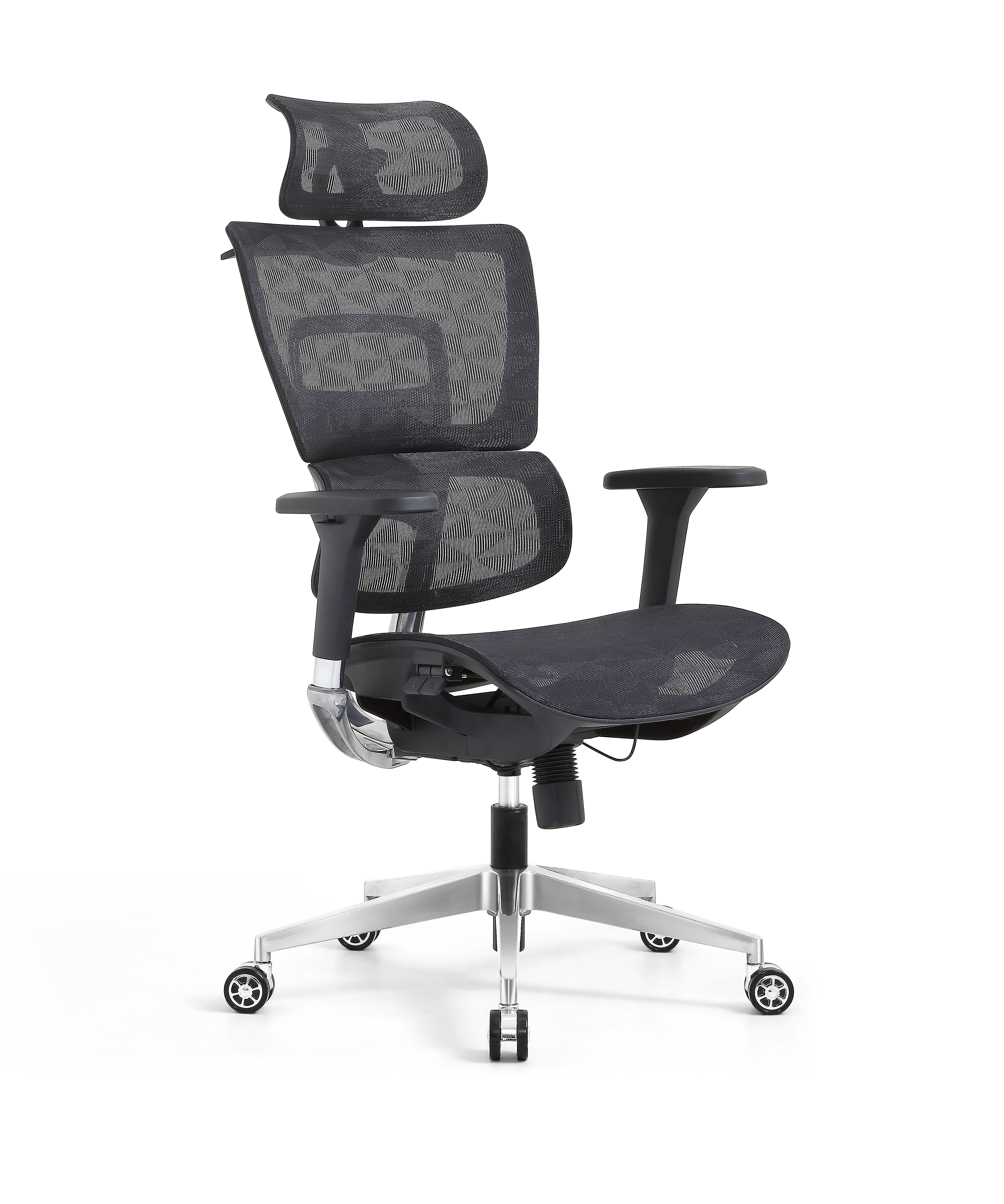 Ergonomic Swiveling High-back Black Chair LW180TA-1