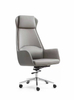 RUNZHI 2362A Mermaid Grey Leather Chair & PU 