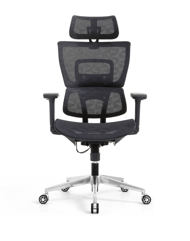 Ergonomic Swiveling High-back Black Chair W180TA-1