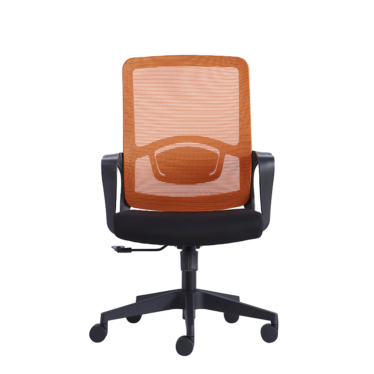 RUNZHI 2025 New Style 555C Orange Color Mid-back Mesh Chair