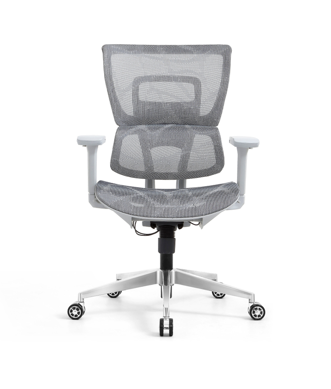 Ergonomic Swiveling Mid-back Grey Chair W180TC-2