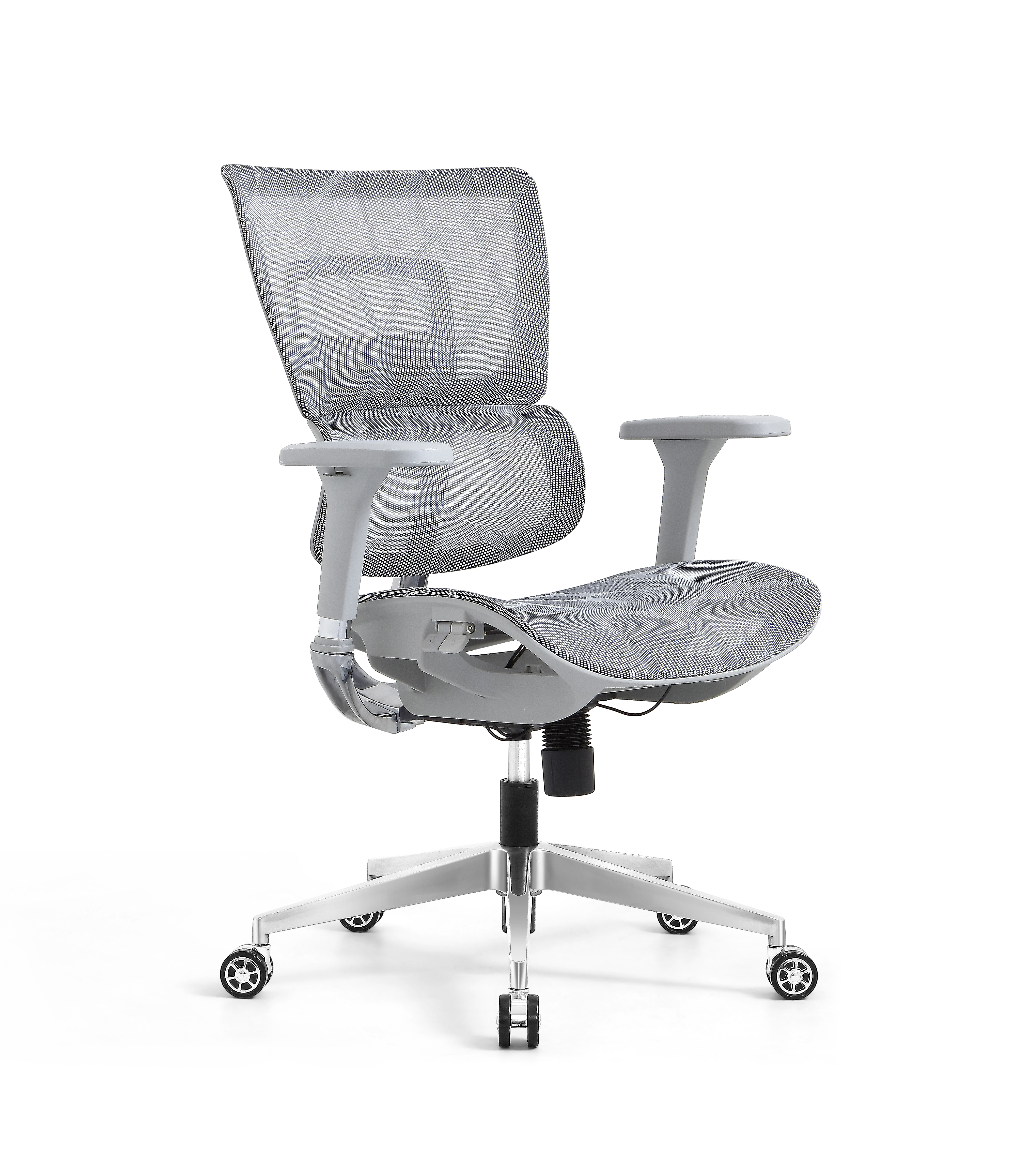 Ergonomic Swiveling Mid-back Grey Chair LW180TC-2