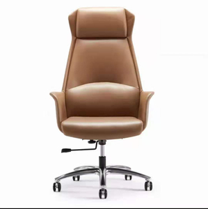 RUNZHI 2362A Mermaid Grey Leather Chair & PU 