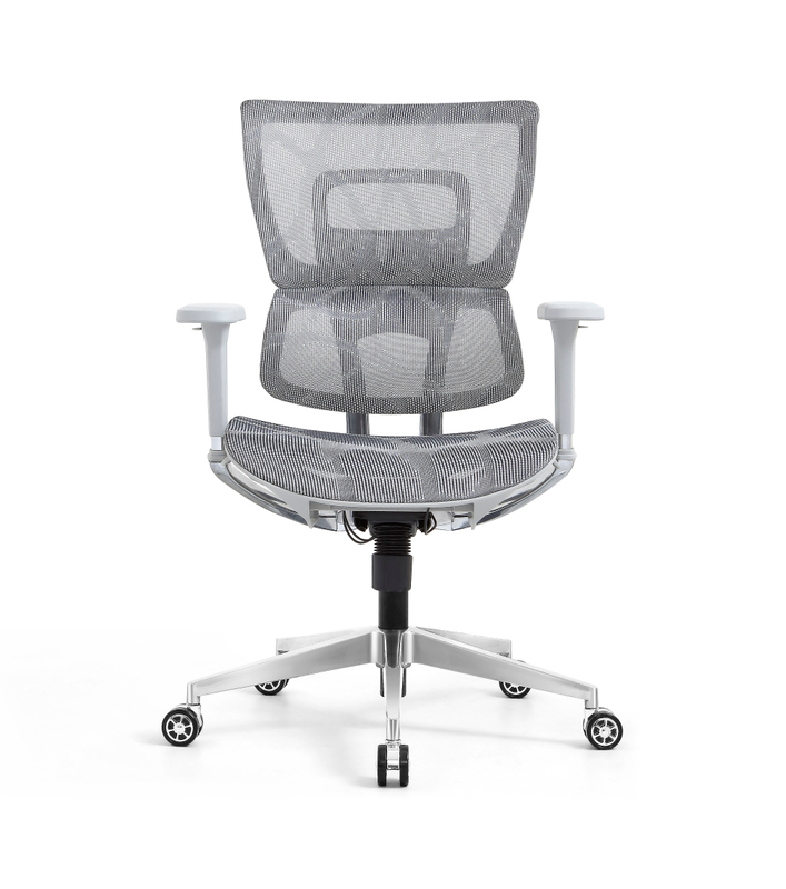 Ergonomic Swiveling Mid-back Grey Chair LW180TC-2