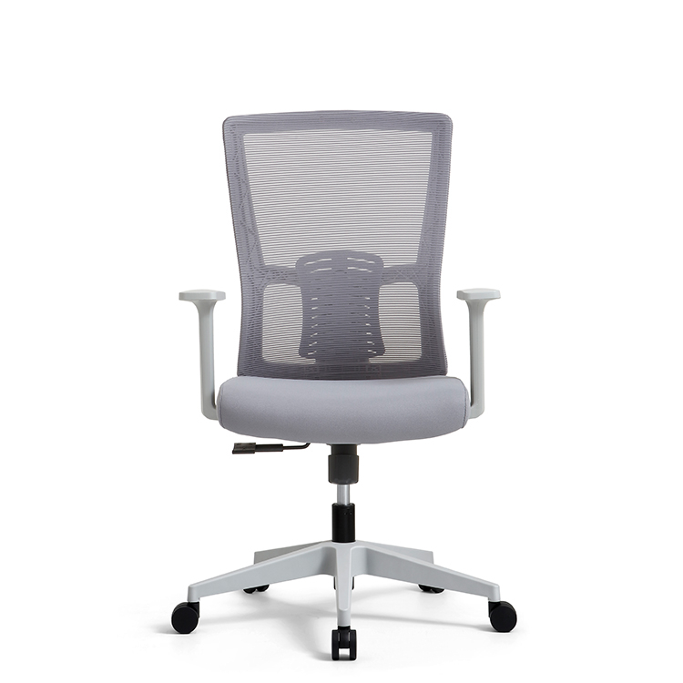 RUNZHI 2025 New Style 763C Grey Color Mid-back Swiveling Mesh Office Chair