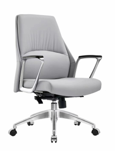 RUNZHI Fashionable Style 2323C Leather Chair & PU Luxury Grey