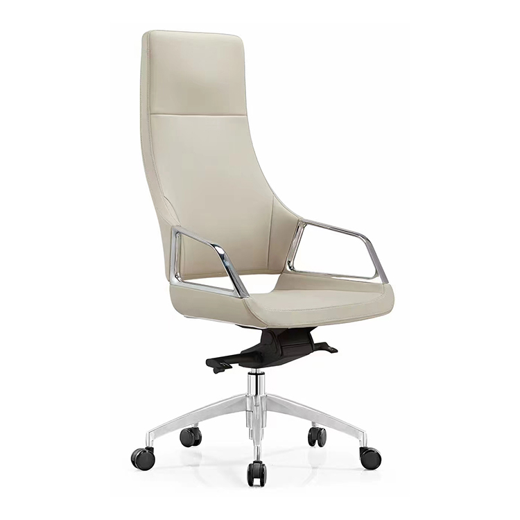 RUNZHI 2296A White Leather Chair & PU 