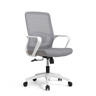 RUNZHI 2025 New Style 555C Grey Color Mid-back Swiveling Mesh Office Chair