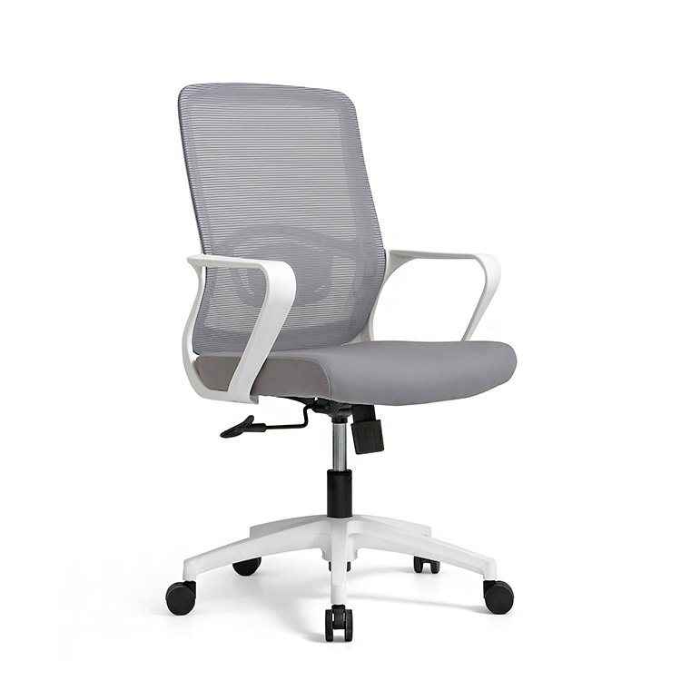 RUNZHI 2025 New Style 555C Grey Color Mid-back Swiveling Mesh Office Chair