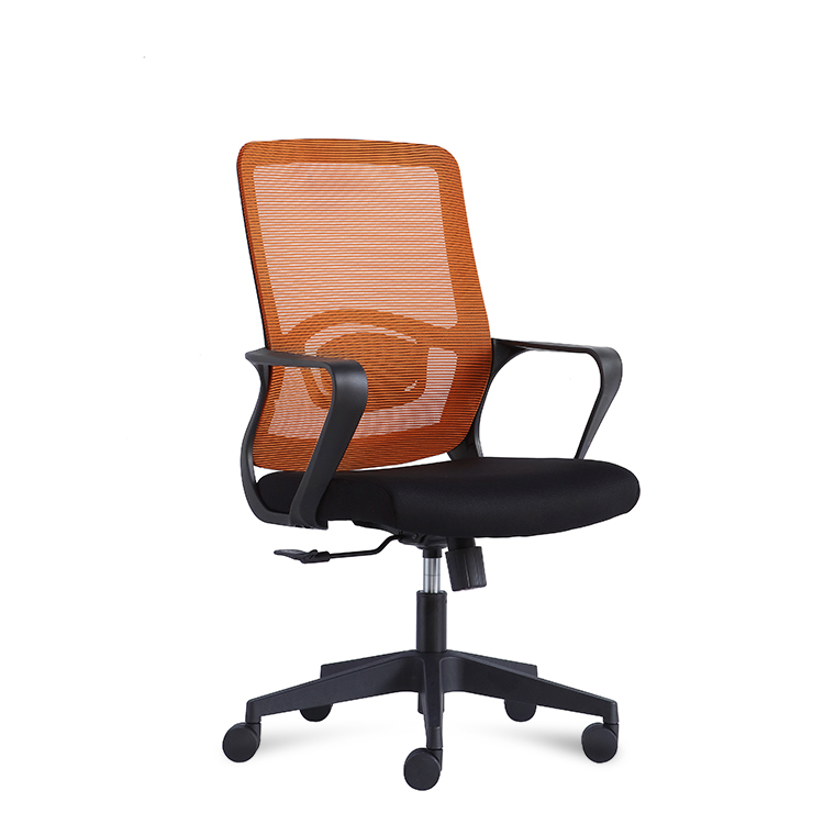 RUNZHI 2025 New Style 555C Orange Color Mid-back Mesh Chair