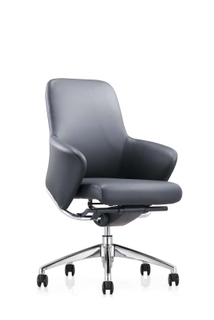 RUNZHI 2297C Leather Chair & PU Black