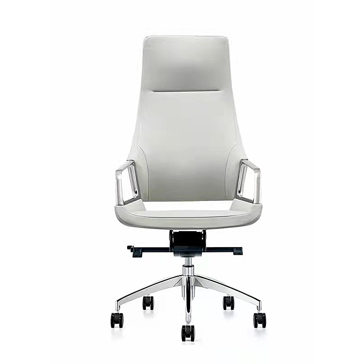 RUNZHI 2296A White Leather Chair & PU 