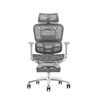 Ergonomic Swiveling High-back Grey Chair M181A-2 Footrest AL Base for Office Meeting Room