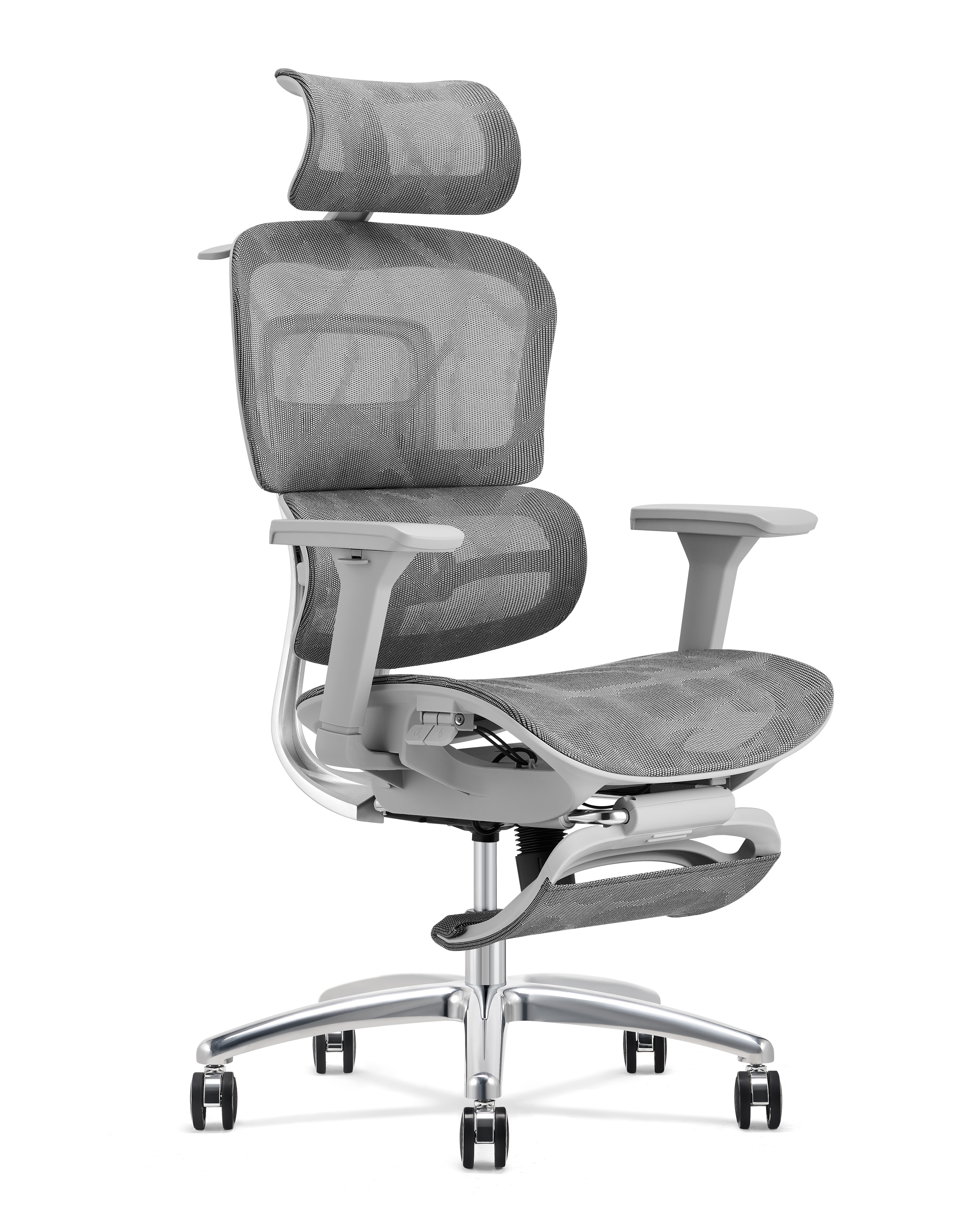 Ergonomic Swiveling High-back Black Chair M181A-2 Footrest AL Base for Office Meeting Room