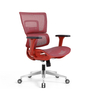 Ergonomic Swiveling Mid-back Red Chair W180TC-3