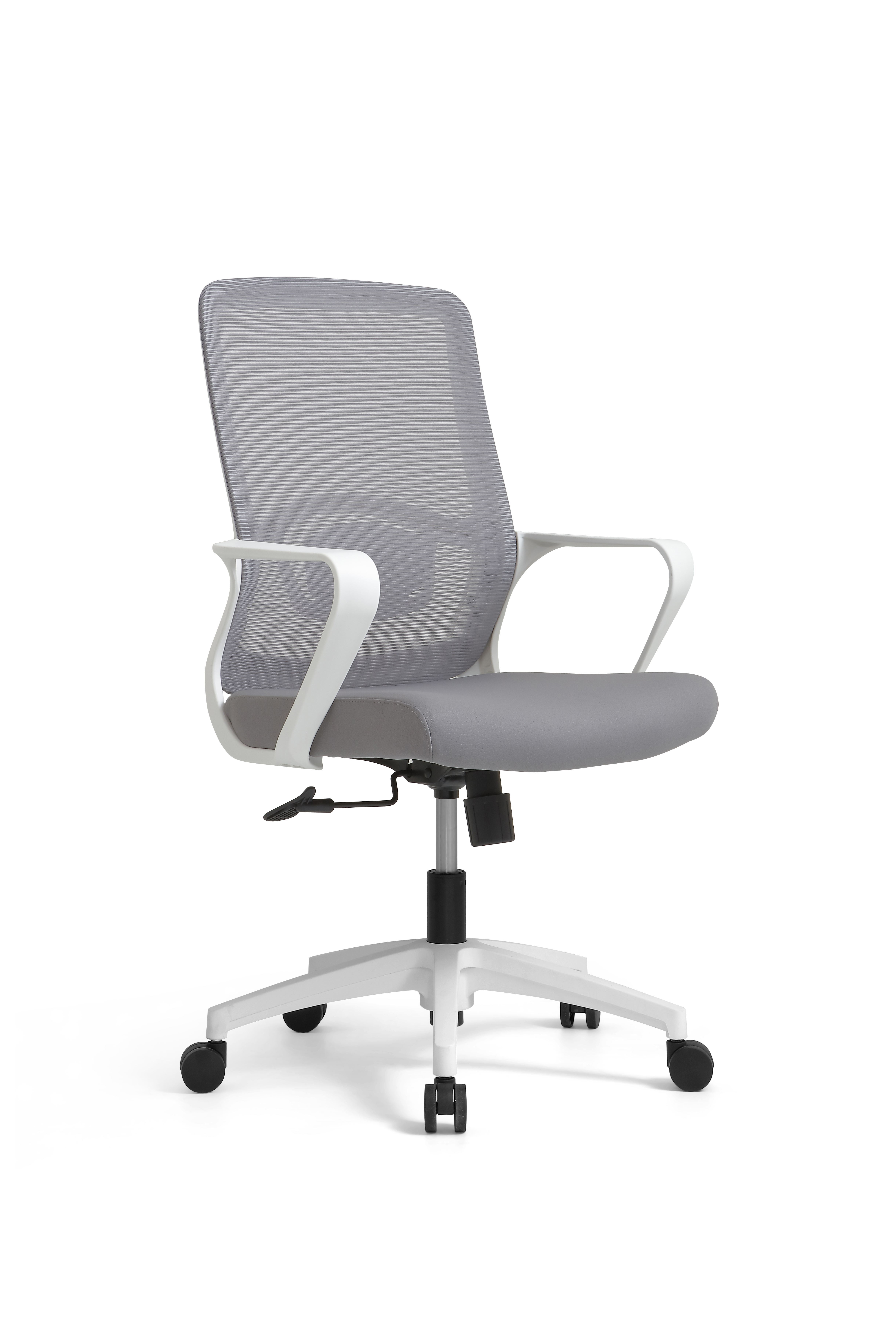RUNZHI 2025 New Style 555C Grey Color Mid-back Swiveling Mesh Office Chair