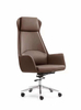RUNZHI 2362A Mermaid Grey Leather Chair & PU 