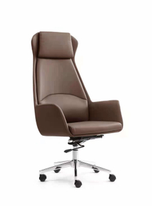 RUNZHI 2362A Mermaid Grey Leather Chair & PU 