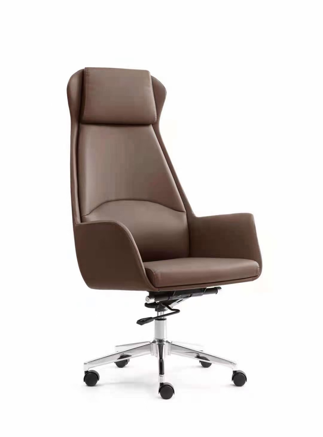 RUNZHI 2362A Mermaid Grey Leather Chair & PU 