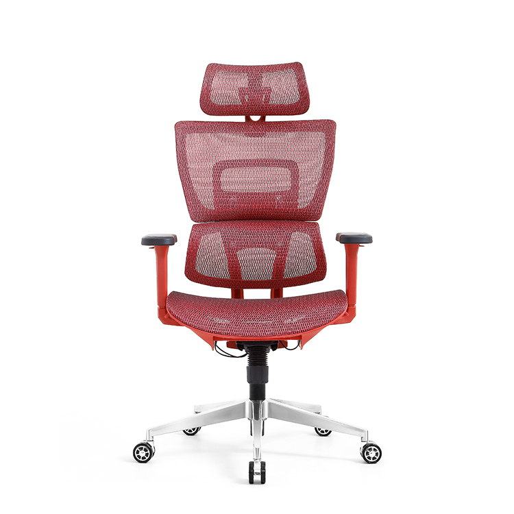 Ergonomic Swiveling High-back Red Chair LW180TA-3